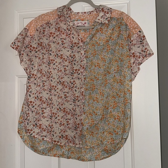 American Eagle Outfitters Floral Patchwork Shirt - Picture 2 of 7